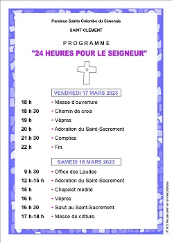 AFFICHE A4 24 H POUR LE SEIGNEUR